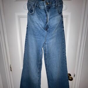 zara super high rise wide leg jeans size us 4